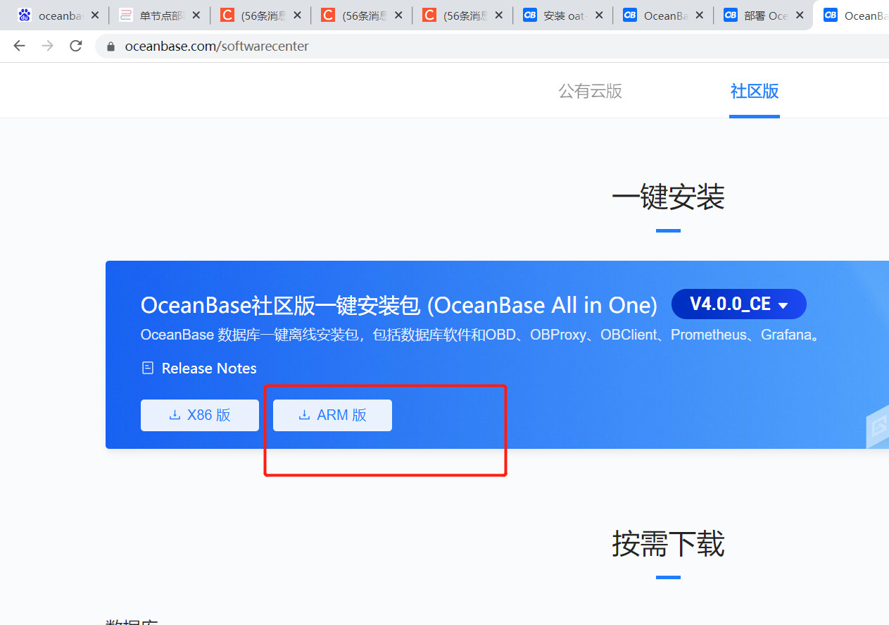  OceanBase All In One Arm X86 OceanBase OceanBase 