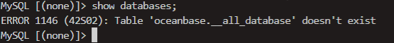 show database报错